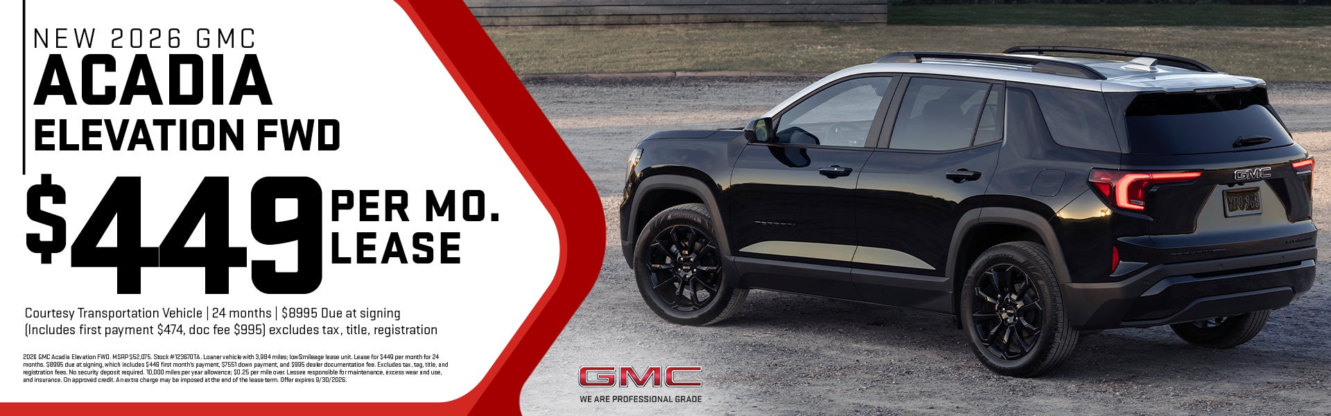 New 2026 GMC Acadia Elevation FWD